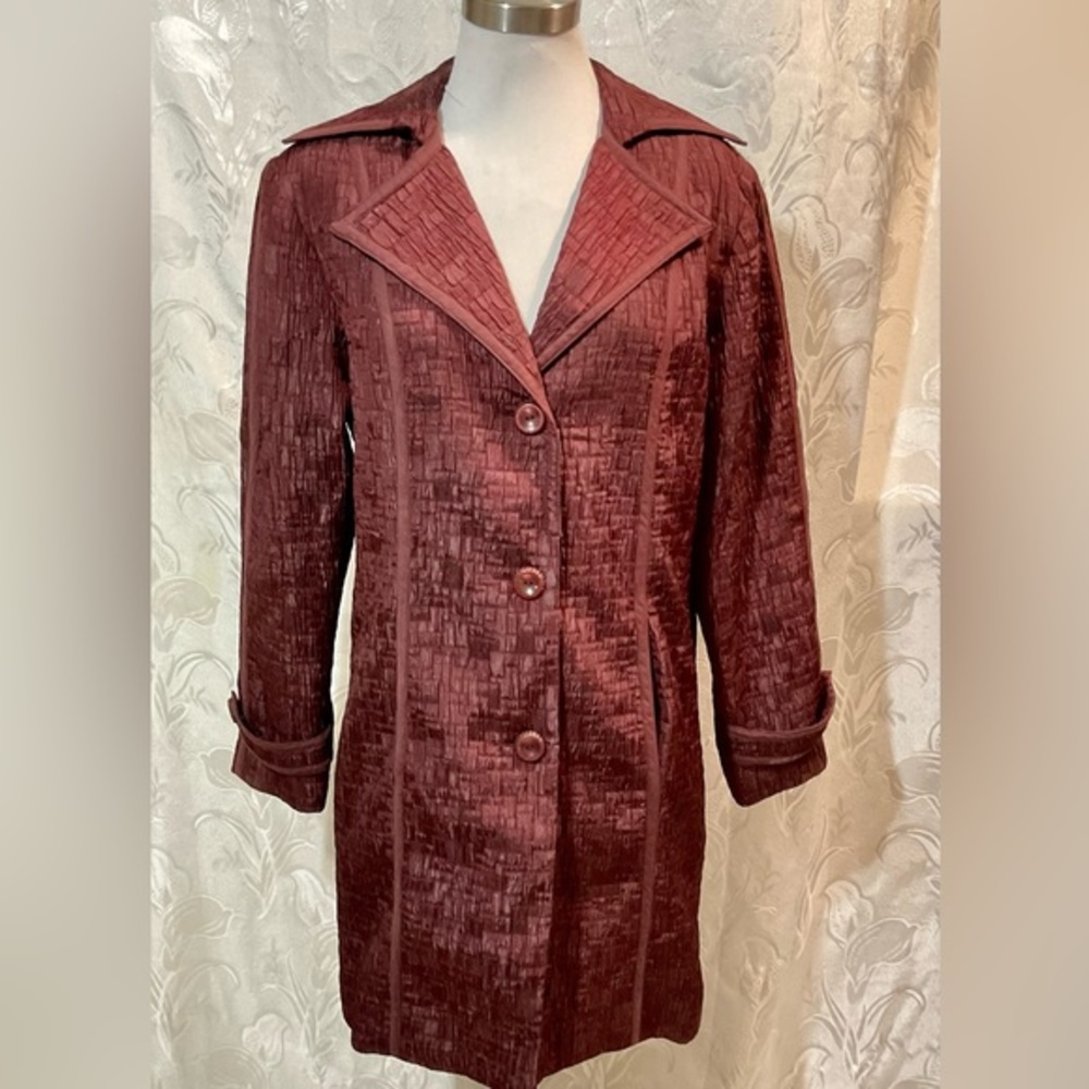 Simonton Says Burgundy Coat